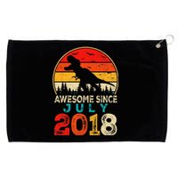 Awesome Since July 2018 5 Years Old 5th Birthday Dino Gift Grommeted Golf Towel