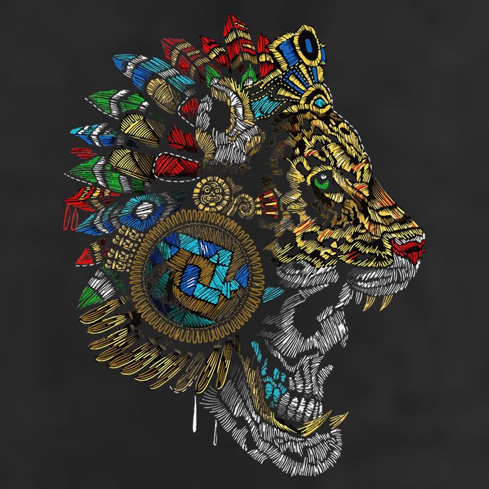 Aztec Skull Jaguar Warrior Mask Ancient Mayan Mythology Adult Drive Performance Visor