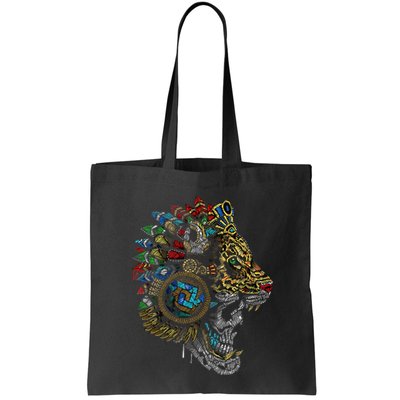 Aztec Skull Jaguar Warrior Mask Ancient Mayan Mythology Bag