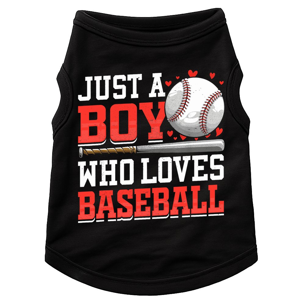 American Sport Just A Boy Who Loves Baseball Gifts For Boy Doggie Tank