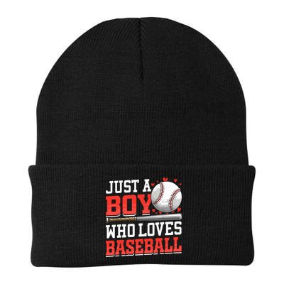American Sport Just A Boy Who Loves Baseball Gifts For Boy Beanie