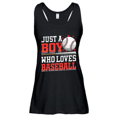 American Sport Just A Boy Who Loves Baseball Gifts For Boy Ladies Essential Flowy Tank