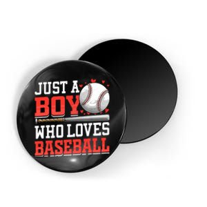 American Sport Just A Boy Who Loves Baseball Gifts For Boy Magnet