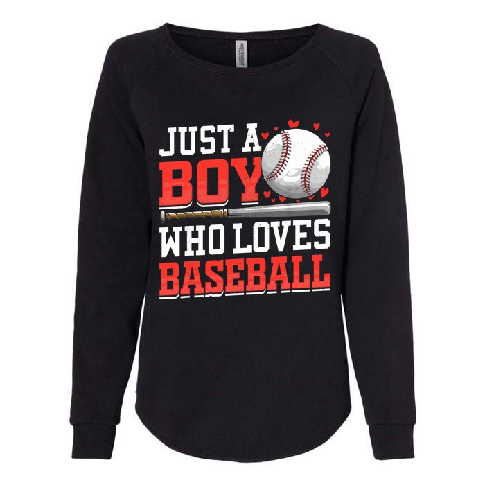 American Sport Just A Boy Who Loves Baseball Gifts For Boy Womens California Wash Sweatshirt