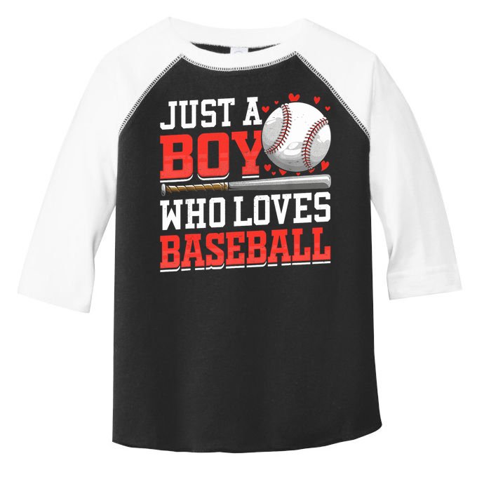 American Sport Just A Boy Who Loves Baseball Gifts For Boy Toddler Fine Jersey T-Shirt