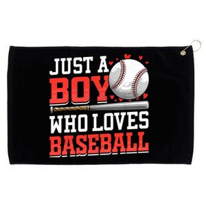 American Sport Just A Boy Who Loves Baseball Gifts For Boy Grommeted Golf Towel