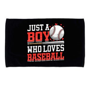 American Sport Just A Boy Who Loves Baseball Gifts For Boy Microfiber Hand Towel