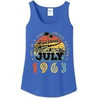 Awesome Since July 1963 Vintage 60th Birthday 60 Years Old Ladies Essential Tank