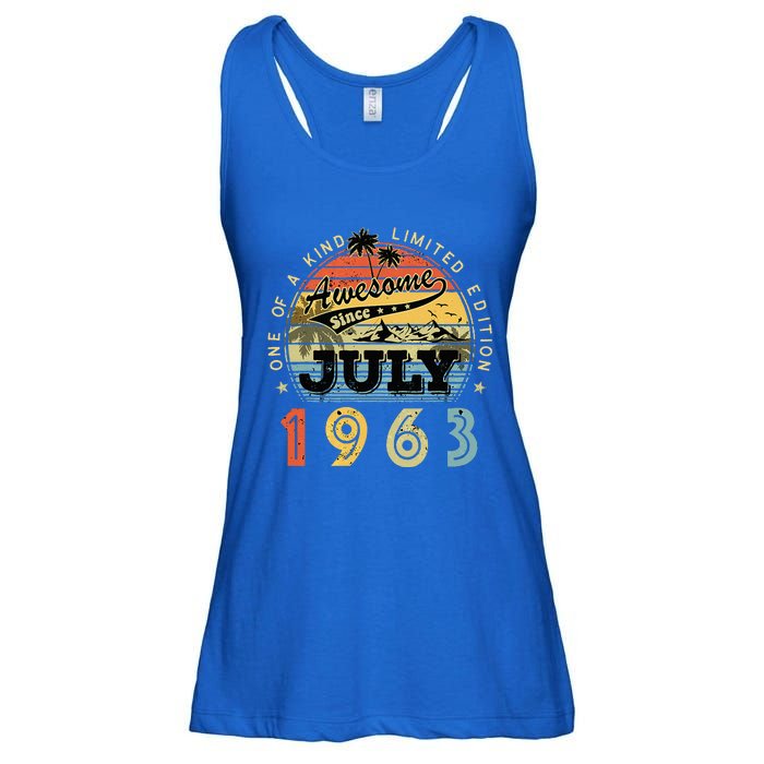 Awesome Since July 1963 Vintage 60th Birthday 60 Years Old Ladies Essential Flowy Tank