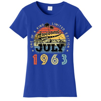 Awesome Since July 1963 Vintage 60th Birthday 60 Years Old Women's T-Shirt