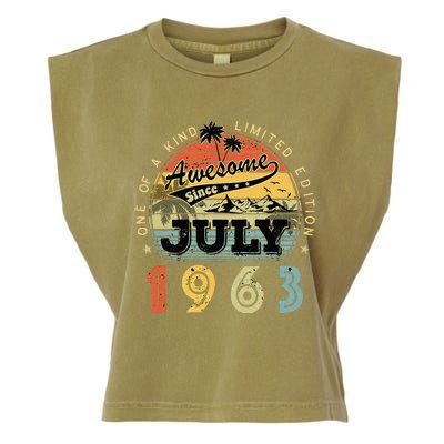 Awesome Since July 1963 Vintage 60th Birthday 60 Years Old Garment-Dyed Women's Muscle Tee