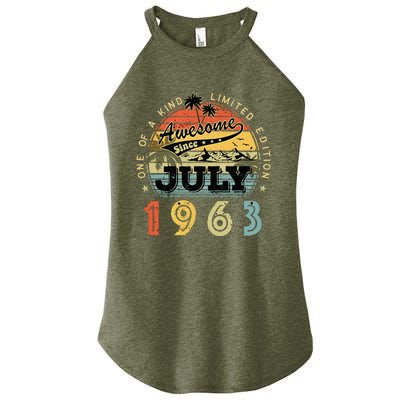 Awesome Since July 1963 Vintage 60th Birthday 60 Years Old Women's Perfect Tri Rocker Tank