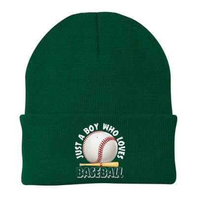 American Sport Just A Boy Who Loves Baseball Gifts For Knit Cap Winter Beanie