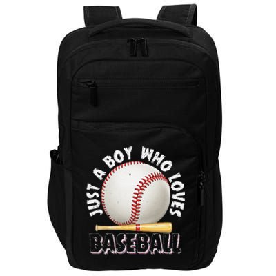 American Sport Just A Boy Who Loves Baseball Gifts For Impact Tech Backpack