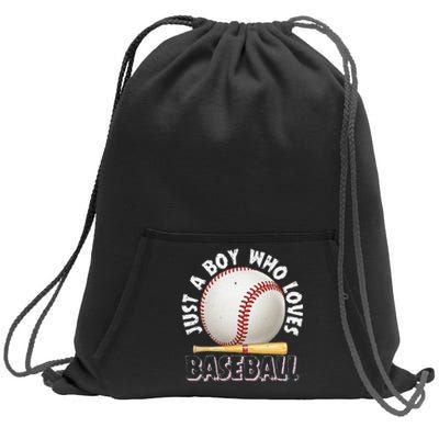 American Sport Just A Boy Who Loves Baseball Gifts For Sweatshirt Cinch Pack Bag