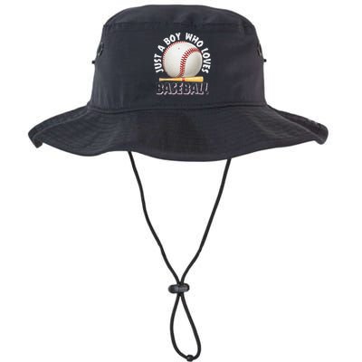 American Sport Just A Boy Who Loves Baseball Gifts For Legacy Cool Fit Booney Bucket Hat