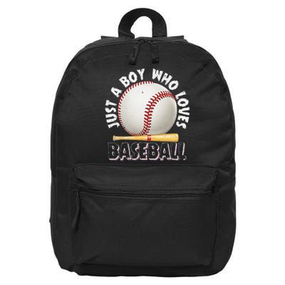 American Sport Just A Boy Who Loves Baseball Gifts For 16 in Basic Backpack