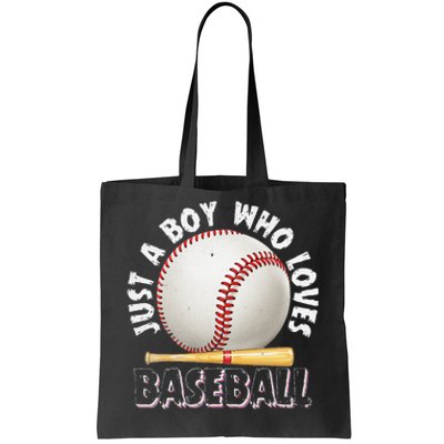 American Sport Just A Boy Who Loves Baseball Gifts For Tote Bag