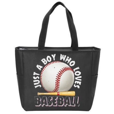 American Sport Just A Boy Who Loves Baseball Gifts For Zip Tote Bag