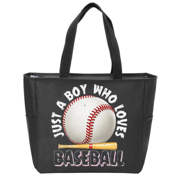 American Sport Just A Boy Who Loves Baseball Gifts For Zip Tote Bag