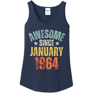 Awesome Since January 1964 60 Years Old 60th Birthday Ladies Essential Tank