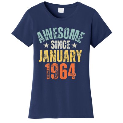 Awesome Since January 1964 60 Years Old 60th Birthday Women's T-Shirt