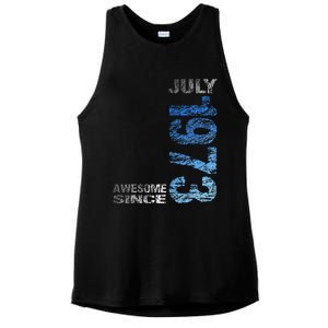 Awesome Since July 1973 50th Birthday Born 1973 Ladies PosiCharge Tri-Blend Wicking Tank