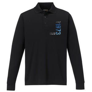 Awesome Since July 1973 50th Birthday Born 1973 Performance Long Sleeve Polo