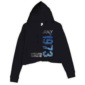 Awesome Since July 1973 50th Birthday Born 1973 Crop Fleece Hoodie