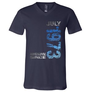 Awesome Since July 1973 50th Birthday Born 1973 V-Neck T-Shirt