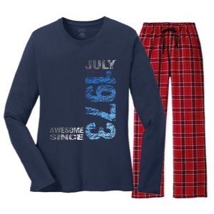 Awesome Since July 1973 50th Birthday Born 1973 Women's Long Sleeve Flannel Pajama Set 