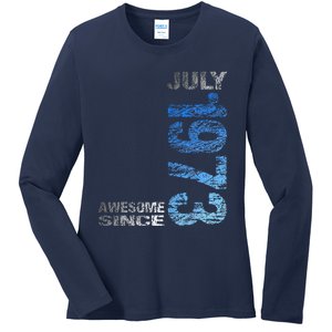 Awesome Since July 1973 50th Birthday Born 1973 Ladies Long Sleeve Shirt