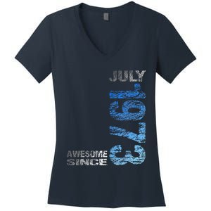 Awesome Since July 1973 50th Birthday Born 1973 Women's V-Neck T-Shirt