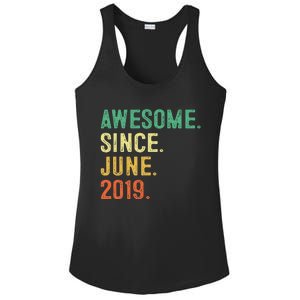 Awesome Since June 2019 4th Birthday Gift 4 Year Old Ladies PosiCharge Competitor Racerback Tank