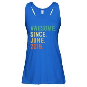 Awesome Since June 2019 4th Birthday Gift 4 Year Old Ladies Essential Flowy Tank