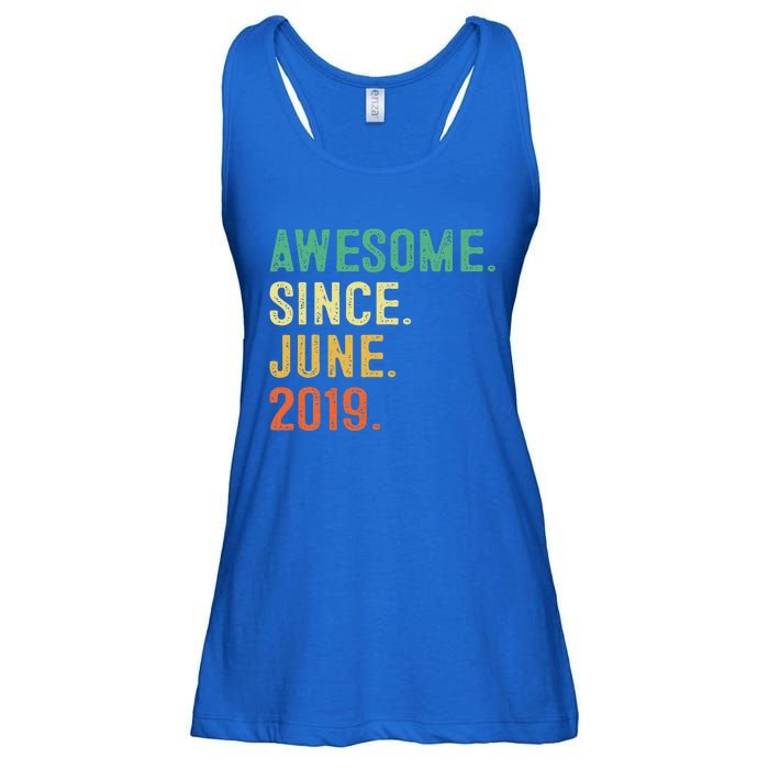 Awesome Since June 2019 4th Birthday Gift 4 Year Old Ladies Essential Flowy Tank