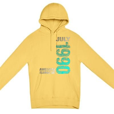 Awesome Since July 1990 33th Birthday Born 1990 Premium Pullover Hoodie