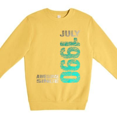 Awesome Since July 1990 33th Birthday Born 1990 Premium Crewneck Sweatshirt