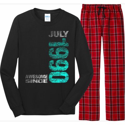 Awesome Since July 1990 33th Birthday Born 1990 Long Sleeve Pajama Set