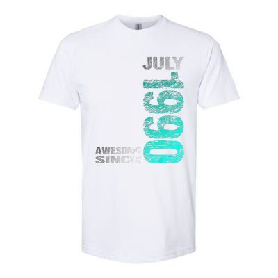 Awesome Since July 1990 33th Birthday Born 1990 Softstyle CVC T-Shirt