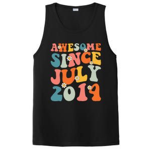 Awesome Since July 2014 Hippie Retro Groovy Birthday PosiCharge Competitor Tank