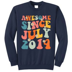 Awesome Since July 2014 Hippie Retro Groovy Birthday Sweatshirt