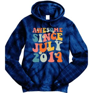 Awesome Since July 2014 Hippie Retro Groovy Birthday Tie Dye Hoodie