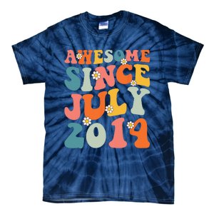 Awesome Since July 2014 Hippie Retro Groovy Birthday Tie-Dye T-Shirt