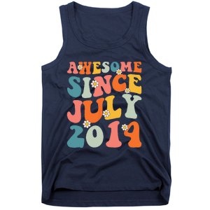 Awesome Since July 2014 Hippie Retro Groovy Birthday Tank Top