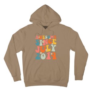 Awesome Since July 2014 Hippie Retro Groovy Birthday Hoodie