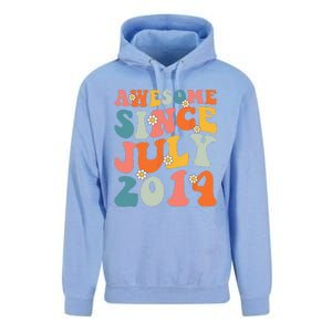 Awesome Since July 2014 Hippie Retro Groovy Birthday Unisex Surf Hoodie