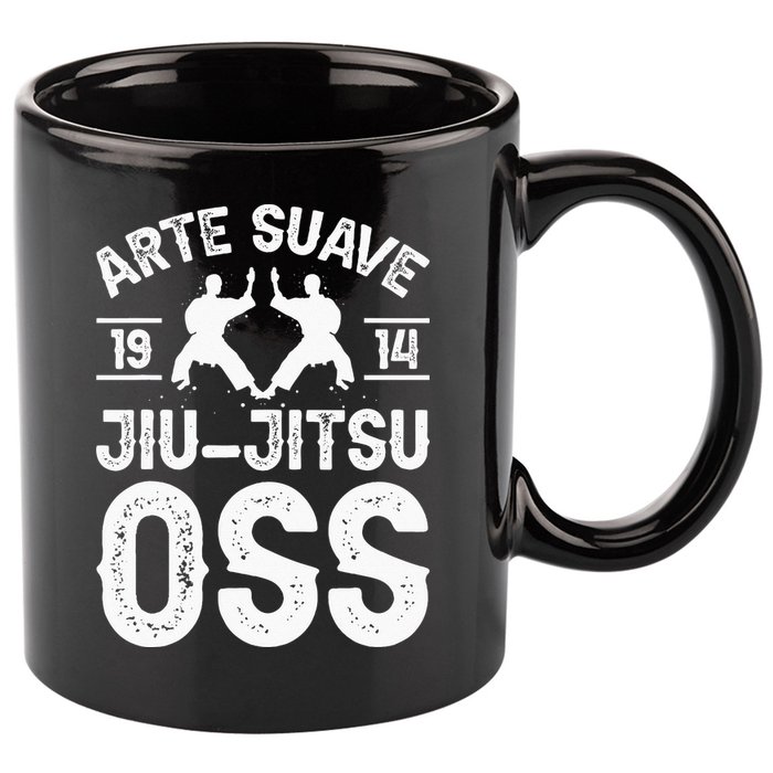 Arte Suave Jiu Jitsu Oss Brazilian Jew Jitsu 11oz C Handle Ceramic Mug