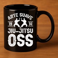 Arte Suave Jiu Jitsu Oss Brazilian Jew Jitsu 11oz C Handle Ceramic Mug