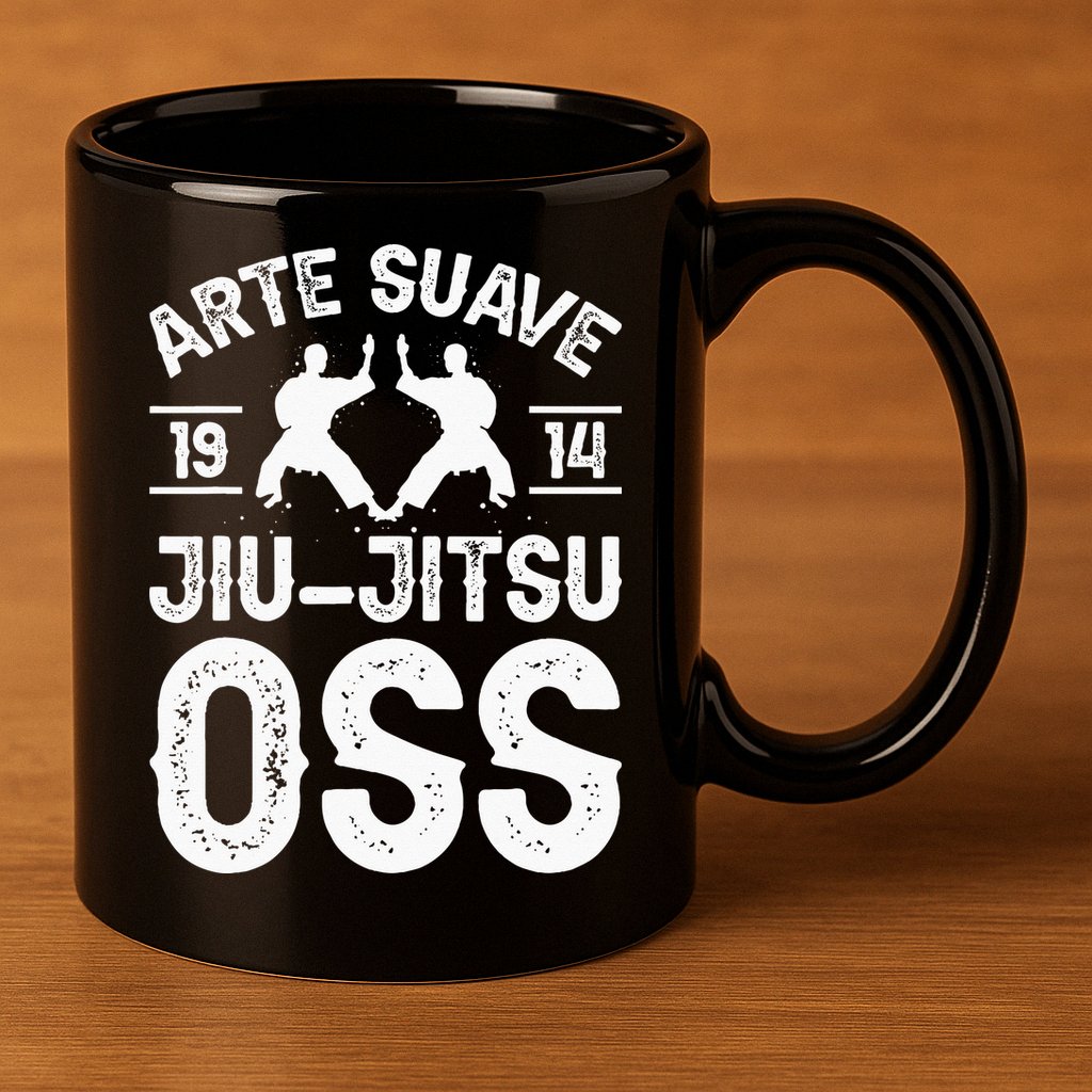 Arte Suave Jiu Jitsu Oss Brazilian Jew Jitsu 11oz C Handle Ceramic Mug